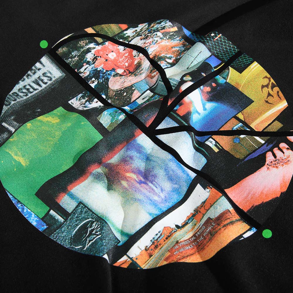 DAVE HOODIE FILL LOGO OURSELVES COLLAGE