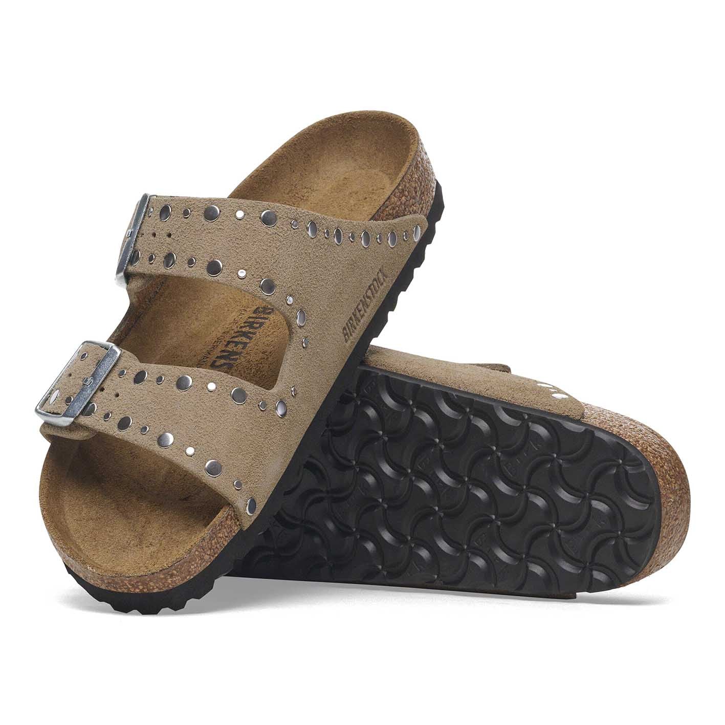 ARIZONA RIVET TAUPE SUEDE LEATHER