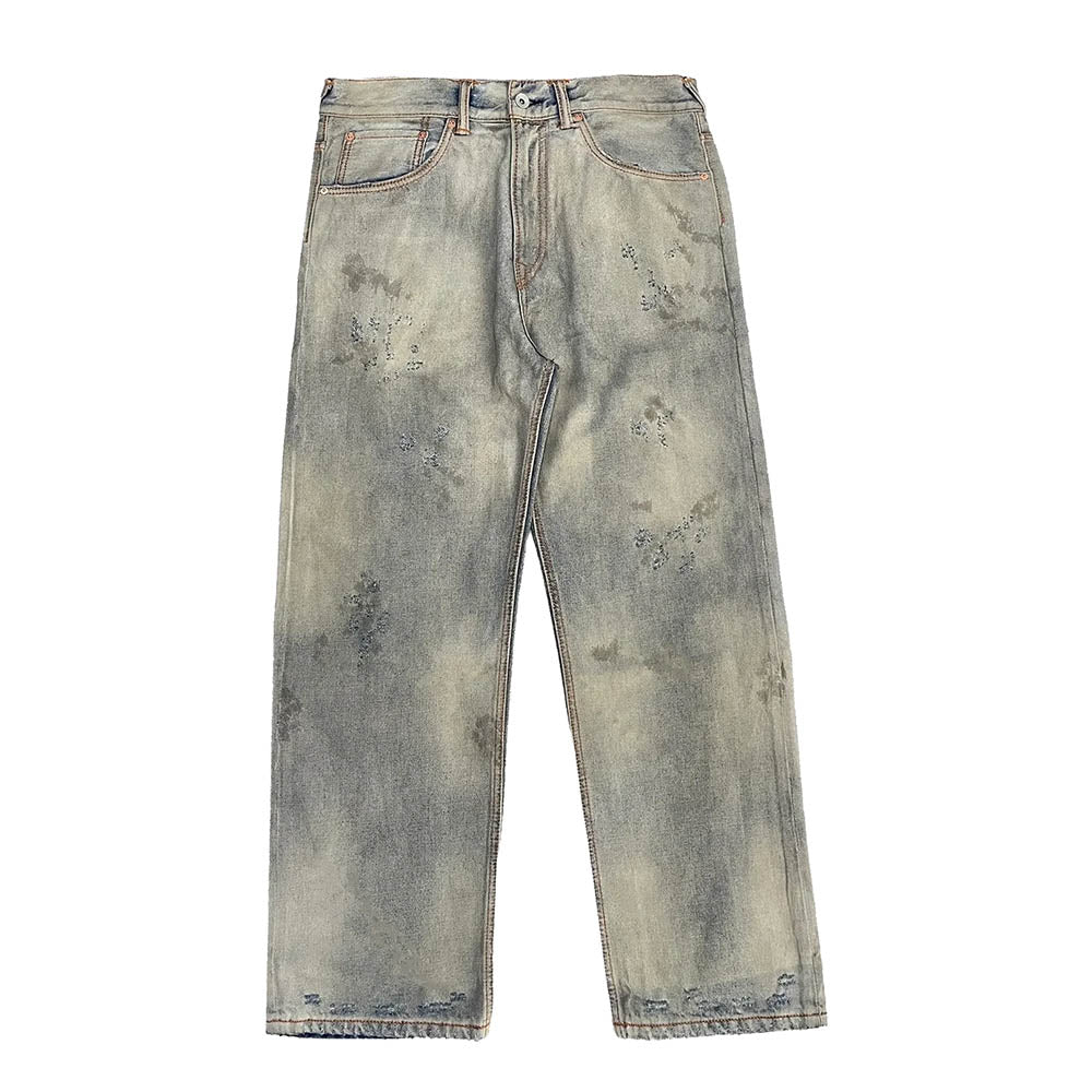 BLEACHED DISTRESSED DAICOCK JEANS