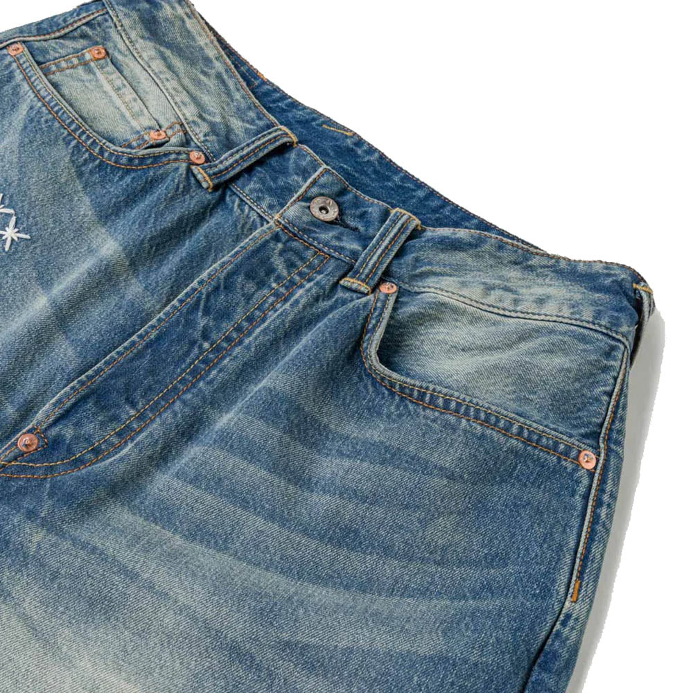 SASHIKO PATCH DENIM SHORTS