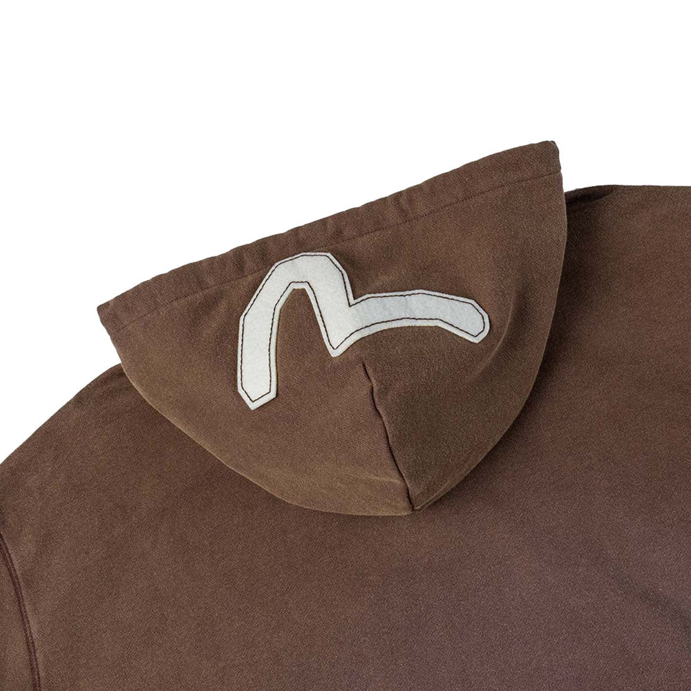 HEAVY WEIGHT WASHED EV AND SEAGULL PATCHES EMBROIDERY HOODIE