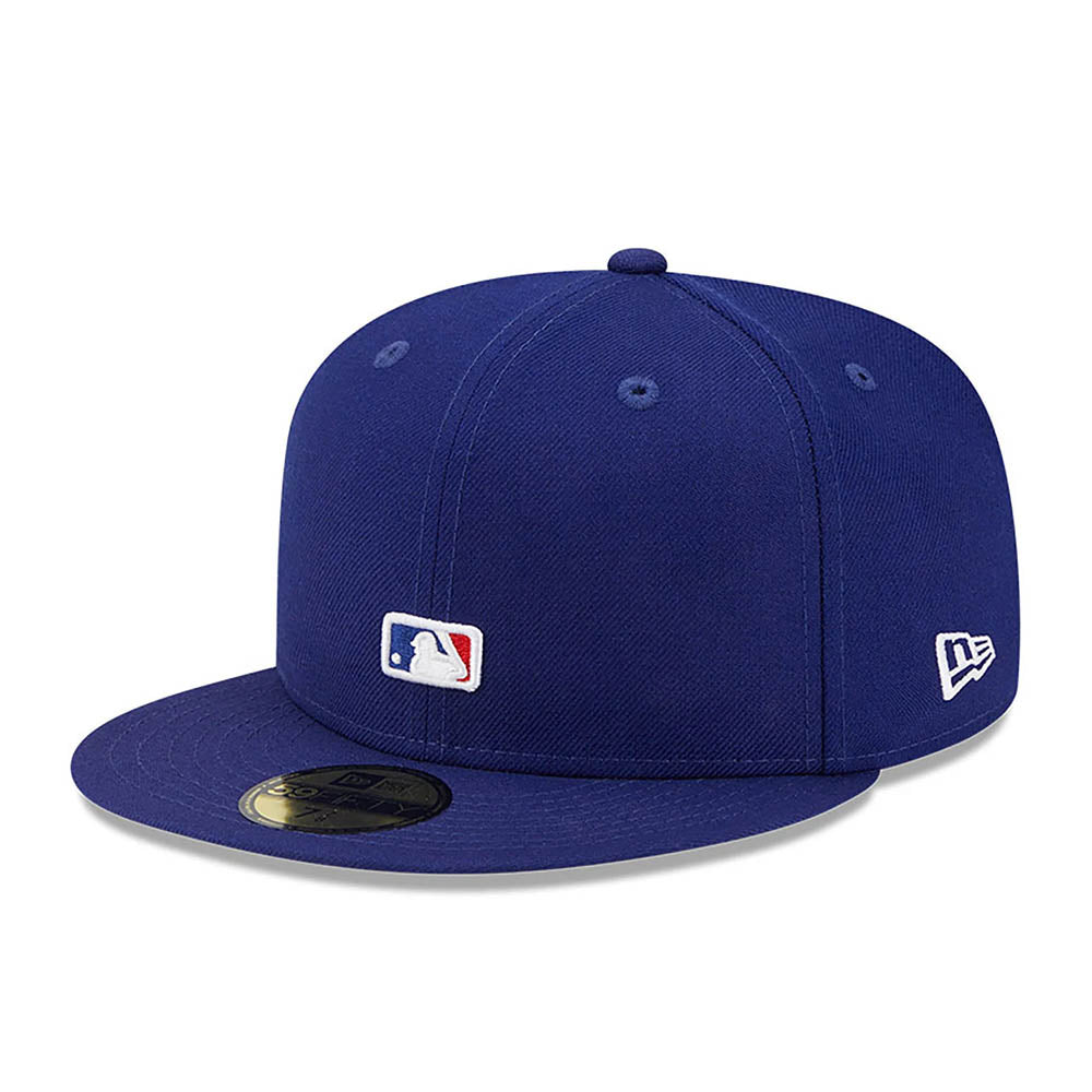 LA DODGERS REVERSE LOGO BLUE 59FIFTY FITTED CAP