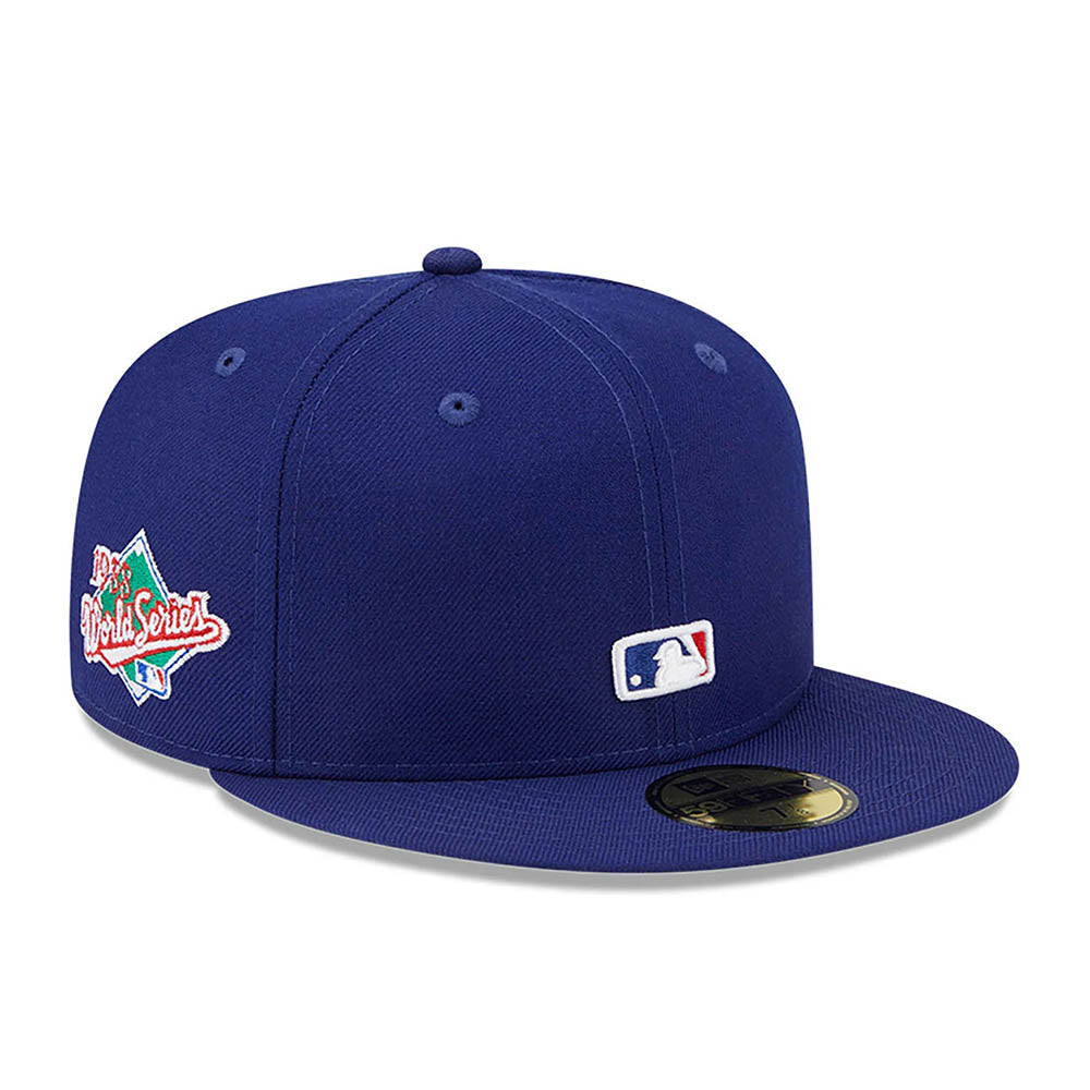 LA DODGERS REVERSE LOGO BLUE 59FIFTY FITTED CAP