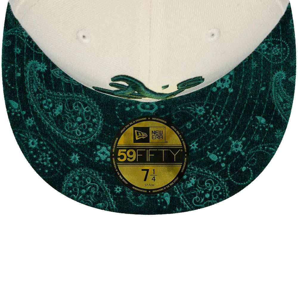 ATHLETICS MLB PAISLEY VISOR CREAM 59FIFTY CAP