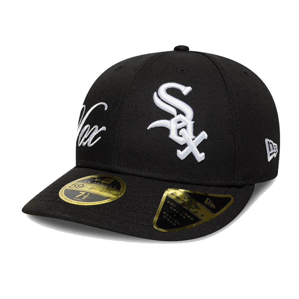 CHICAGO WHITE SOX MLB SIDE SCRIPT BLACK LOW PROFILE 59FIFTY CAP