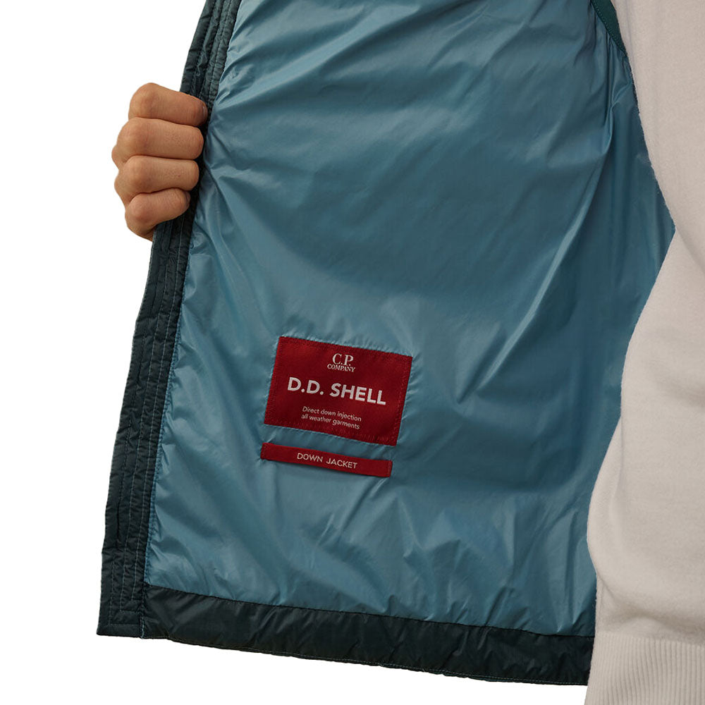 D.D. SHELL GOGGLE DOWN GILET LIGHT BLUE