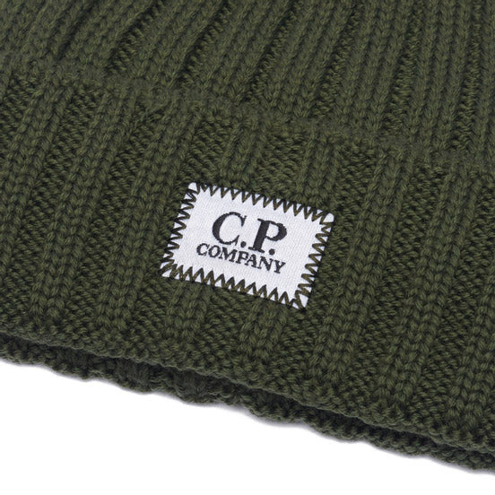 EXTRAFINO MERINO WOOL LOGO BEANIE
