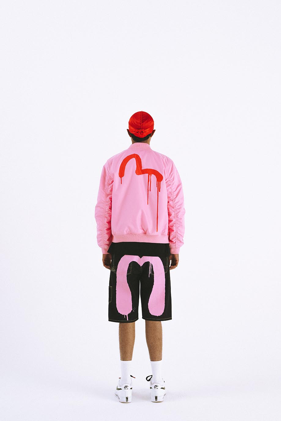 EVISU X ESFERA EBBASTA DAICOCK DENIM SHORTS