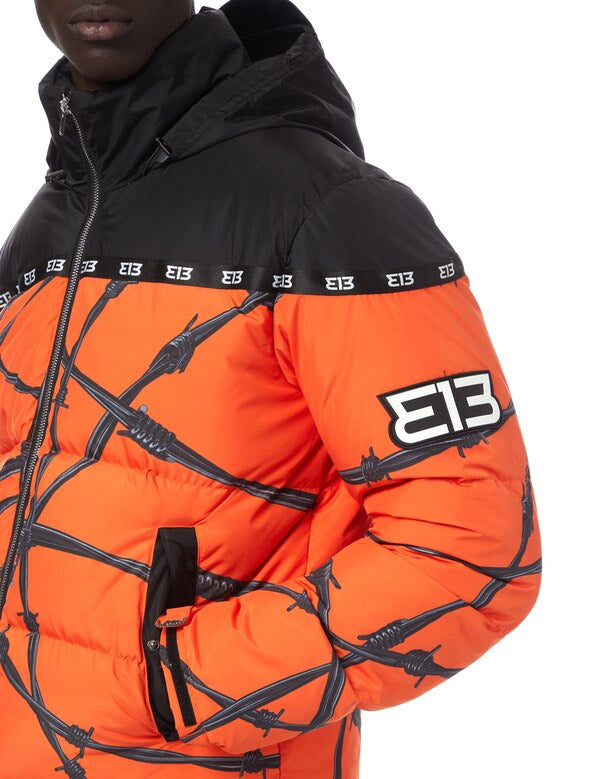 MEDIUM WEIGHT PUFFER JACKET BARBED WIRE