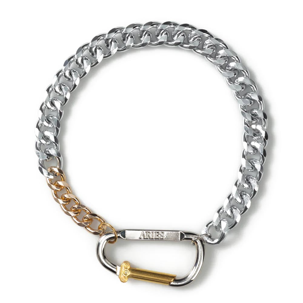 COLUMNA CARABINER SILVER NECKLACE