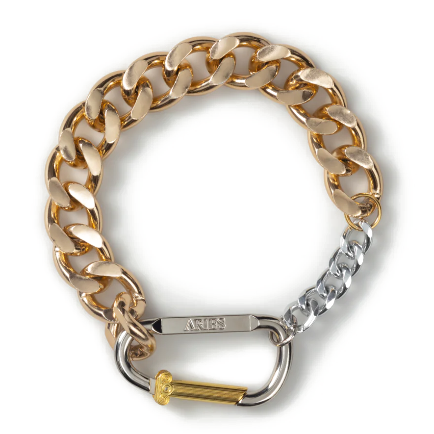 COLUMNA CARABINER GOLD CHUNKY NECKLACE