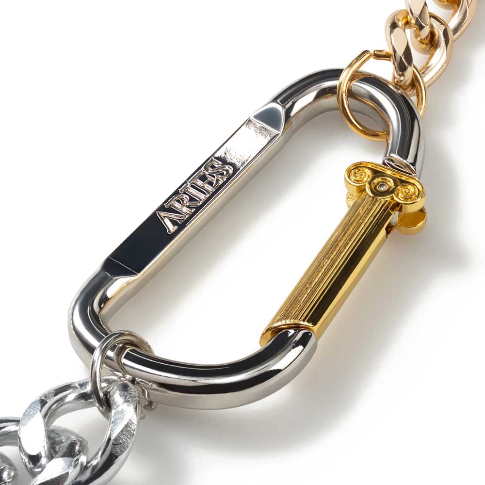 COLUMNA CARABINER SILVER NECKLACE