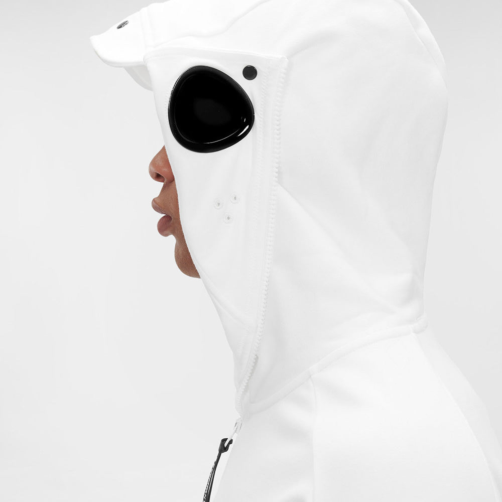 DIAGONAL RAISED FLEECE SPLIT GOGGLE HOODIE