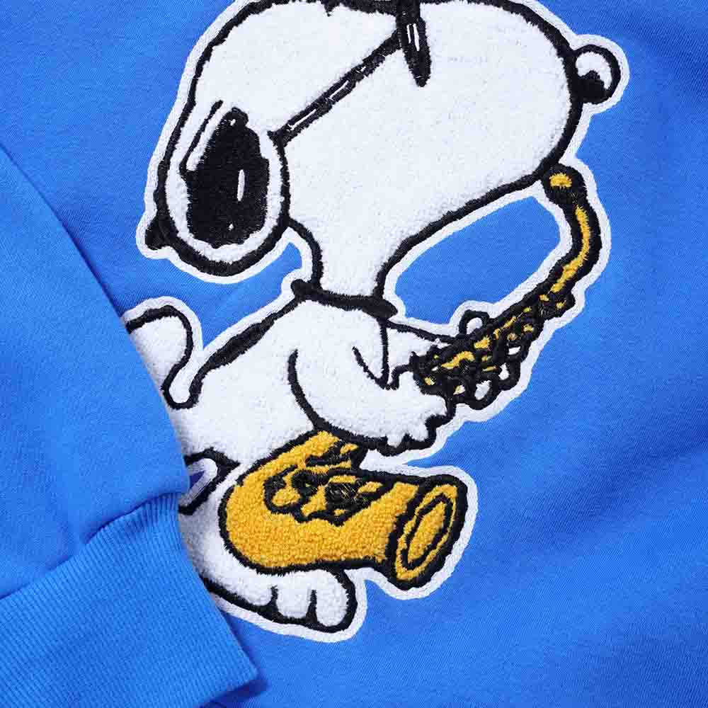 PEANUTS JAZZ CHENILLE APLIQUES JERSEY HOOD
