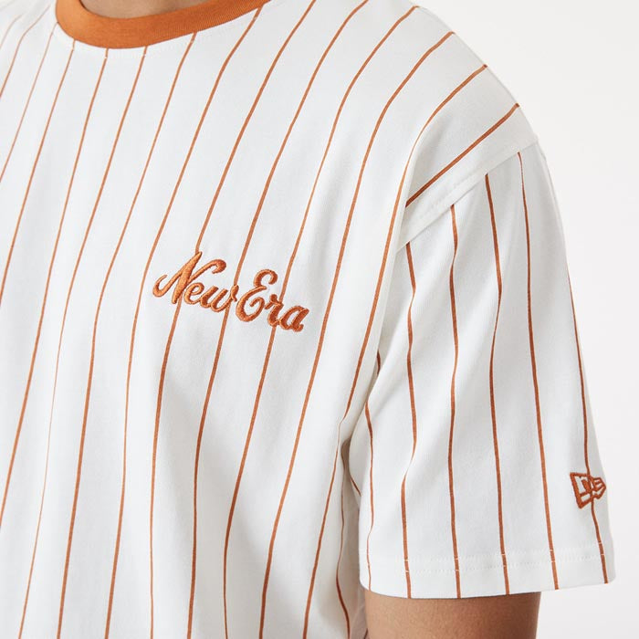 NEW ERA PINSTRIPE WHITE OVERSIZED T-SHIRT