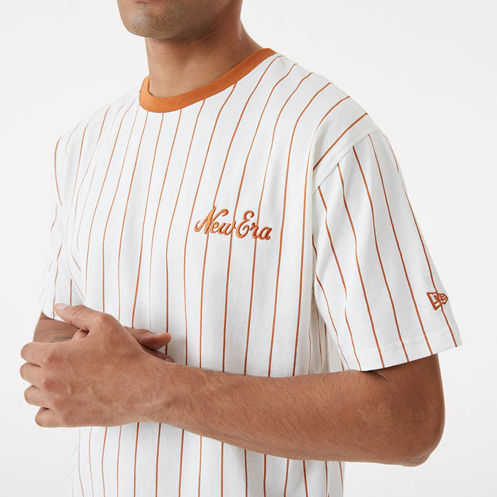 NEW ERA PINSTRIPE WHITE OVERSIZED T-SHIRT