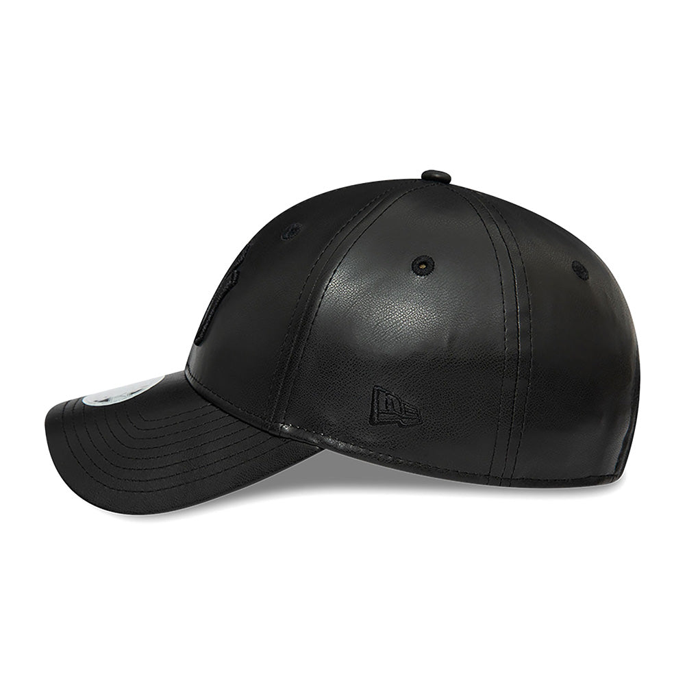 NEW YORK YANKEES FAUX LEATHER BLACK 9FORTY ADJUSTABLE CAP