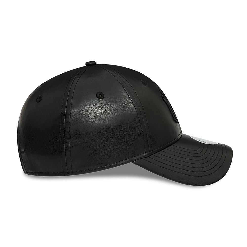 NEW YORK YANKEES FAUX LEATHER BLACK 9FORTY ADJUSTABLE CAP