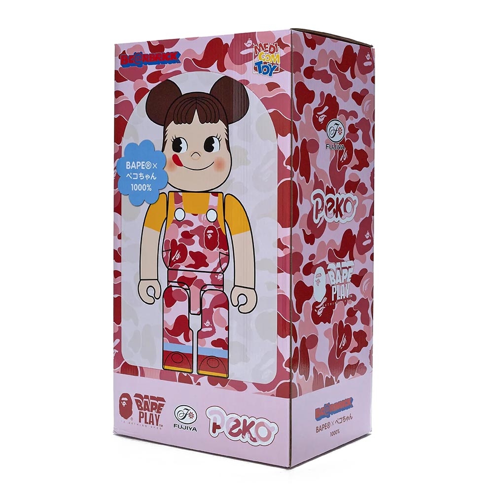 BEARBRICK 1000% BAPE X PEKO-CHAN PINK