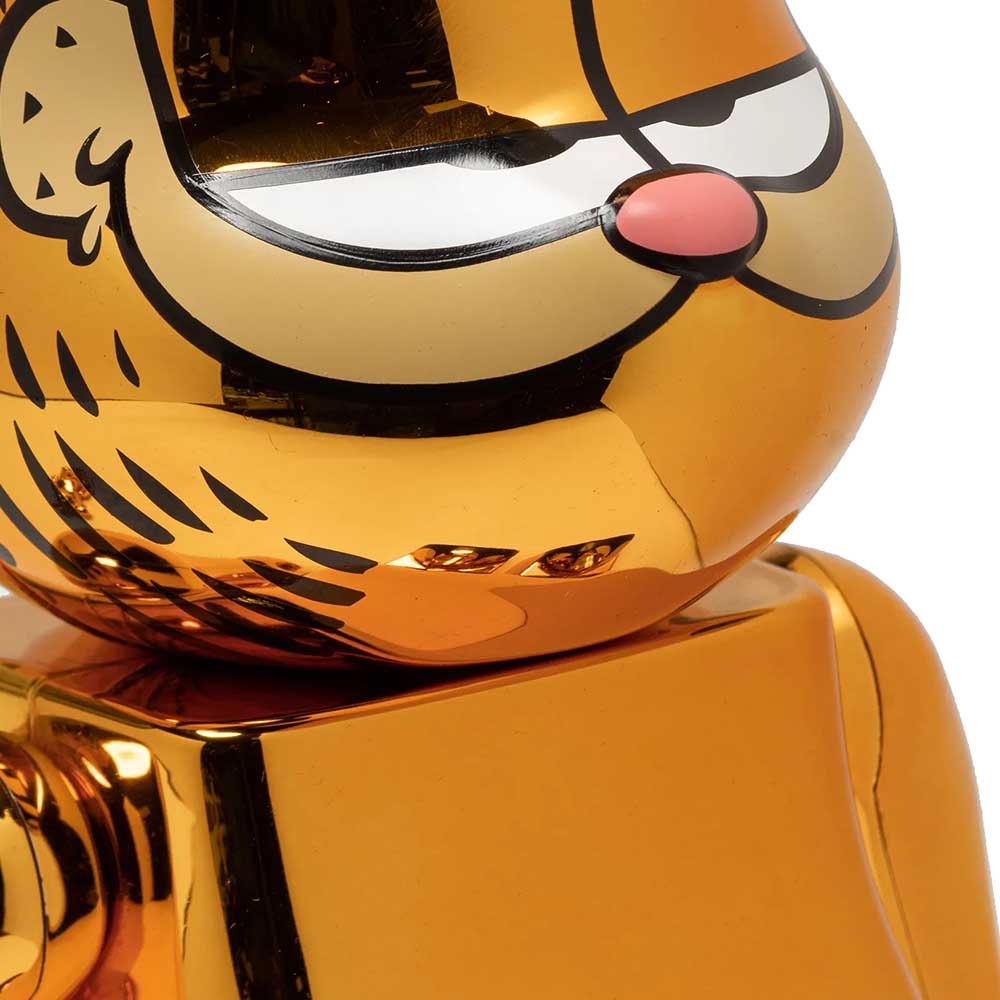 BEARBRICK 1000% GARFIELD GOLD CHROME