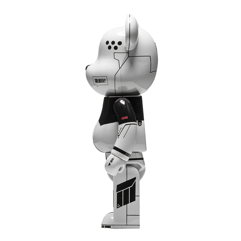 BEARBRICK 1000% ACRONYM WHITE CHROME