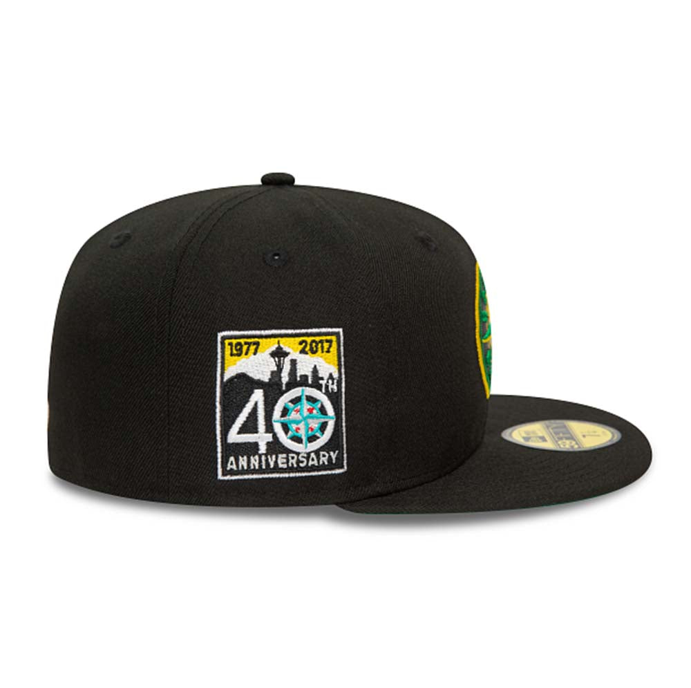 SEATTLE MARINERS MLB COOPERSTOWN ALT BLACK 59FIFTY CAP