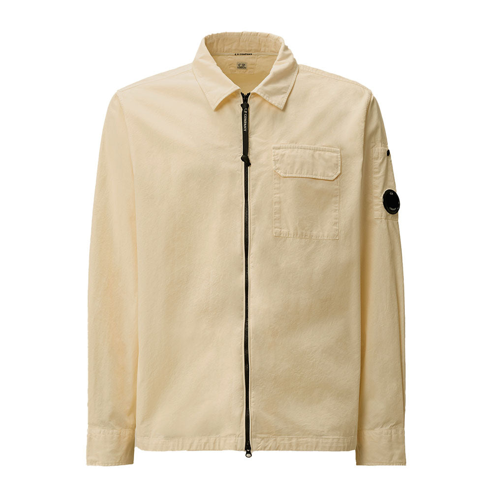 ORGANIC GABARDINE ZIPPED OVERSHIRT