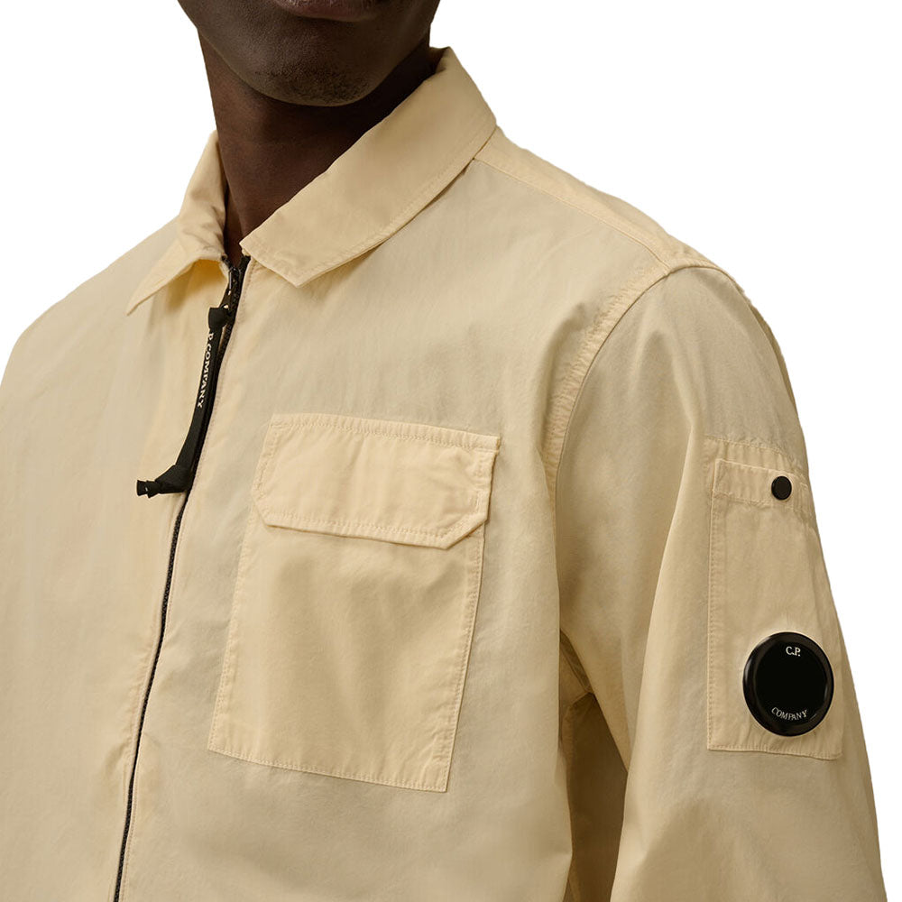 ORGANIC GABARDINE ZIPPED OVERSHIRT
