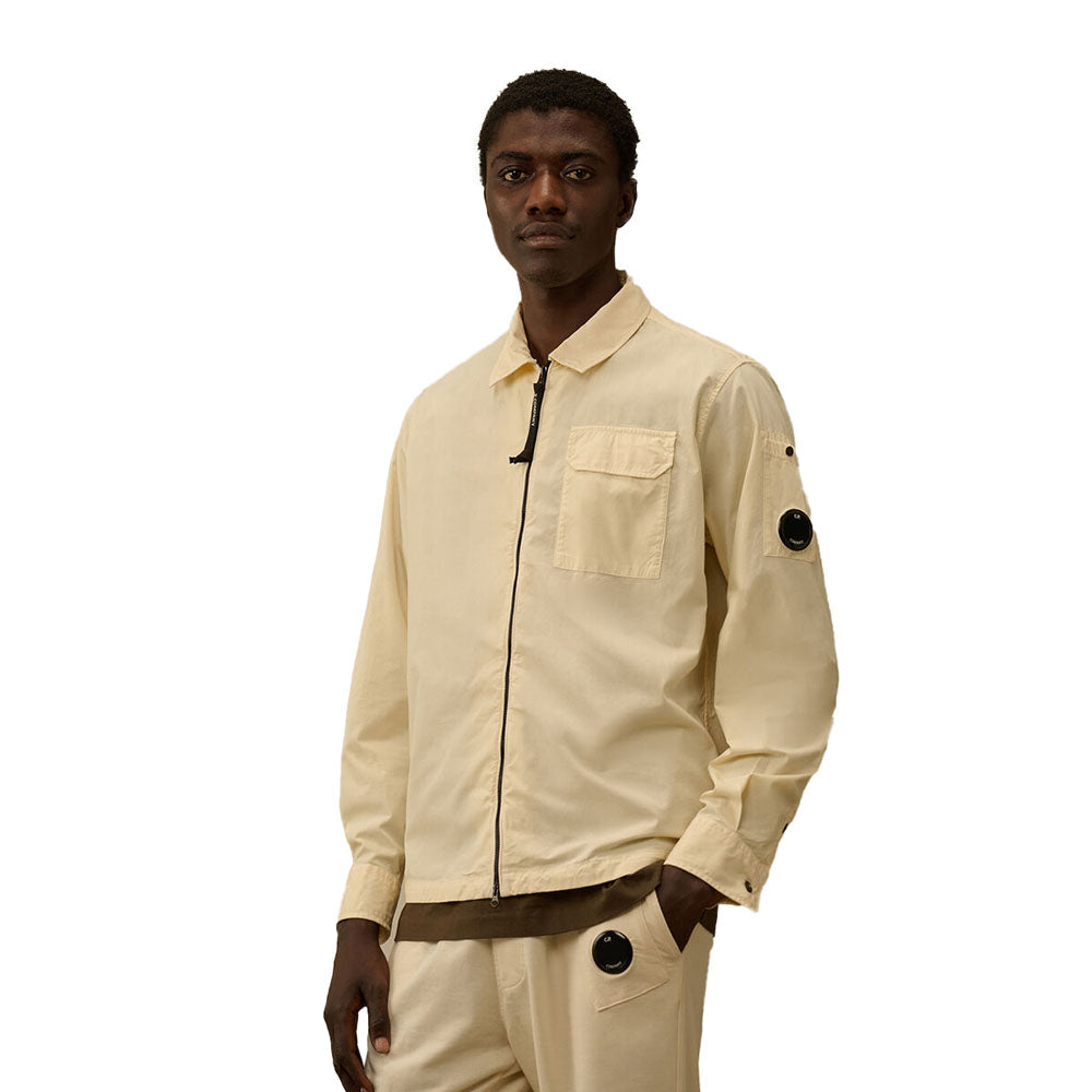 ORGANIC GABARDINE ZIPPED OVERSHIRT