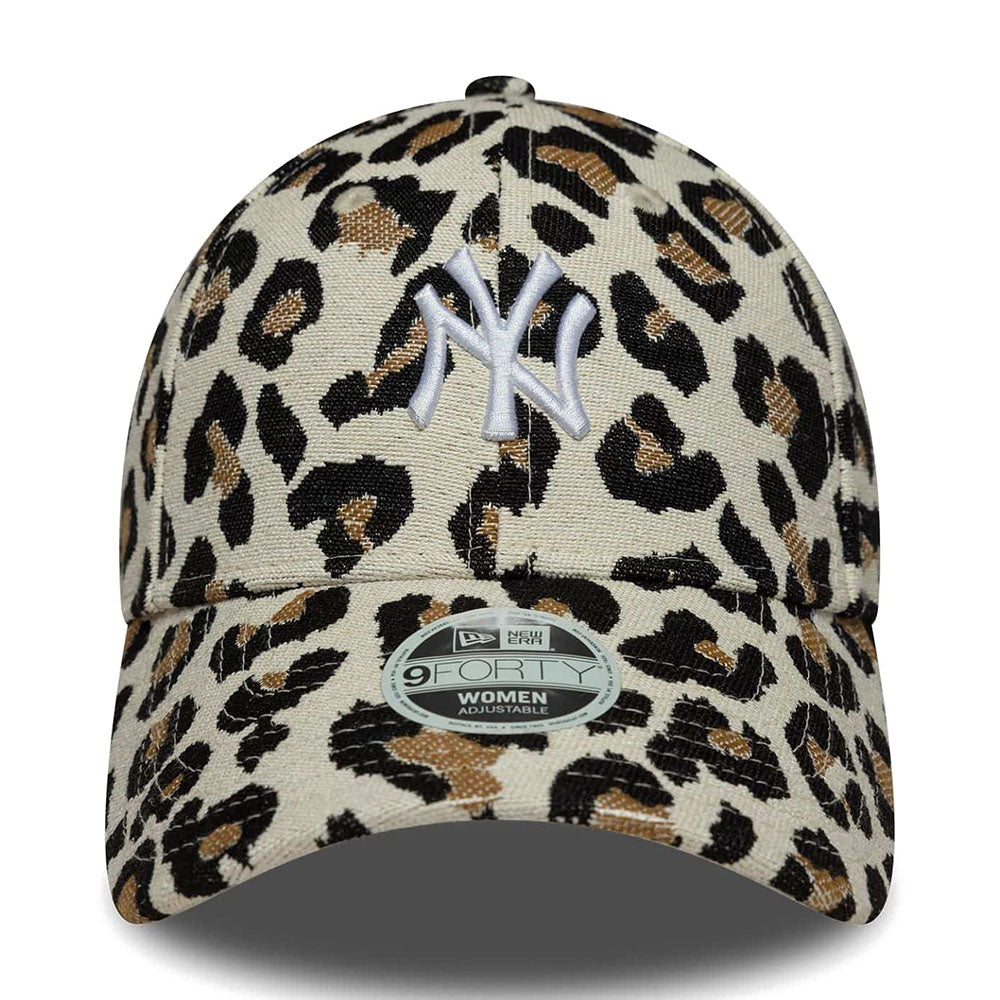 NEW YORK YANKEES WOMENS MLB LEOPARD BEIGE 9FORTY CAP