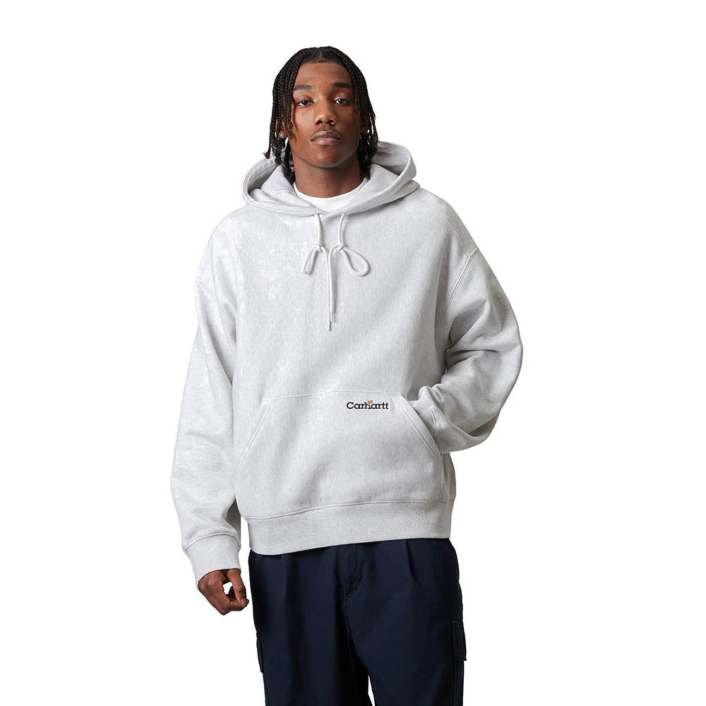 HOODED LABEL SCRIPT SWEAT