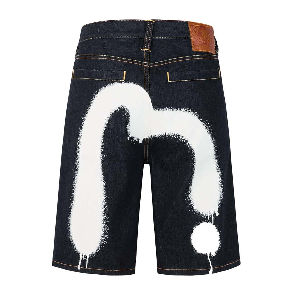 GRAFFITI DAICOCK PRINT REGULAR FIT DENIM SHORTS