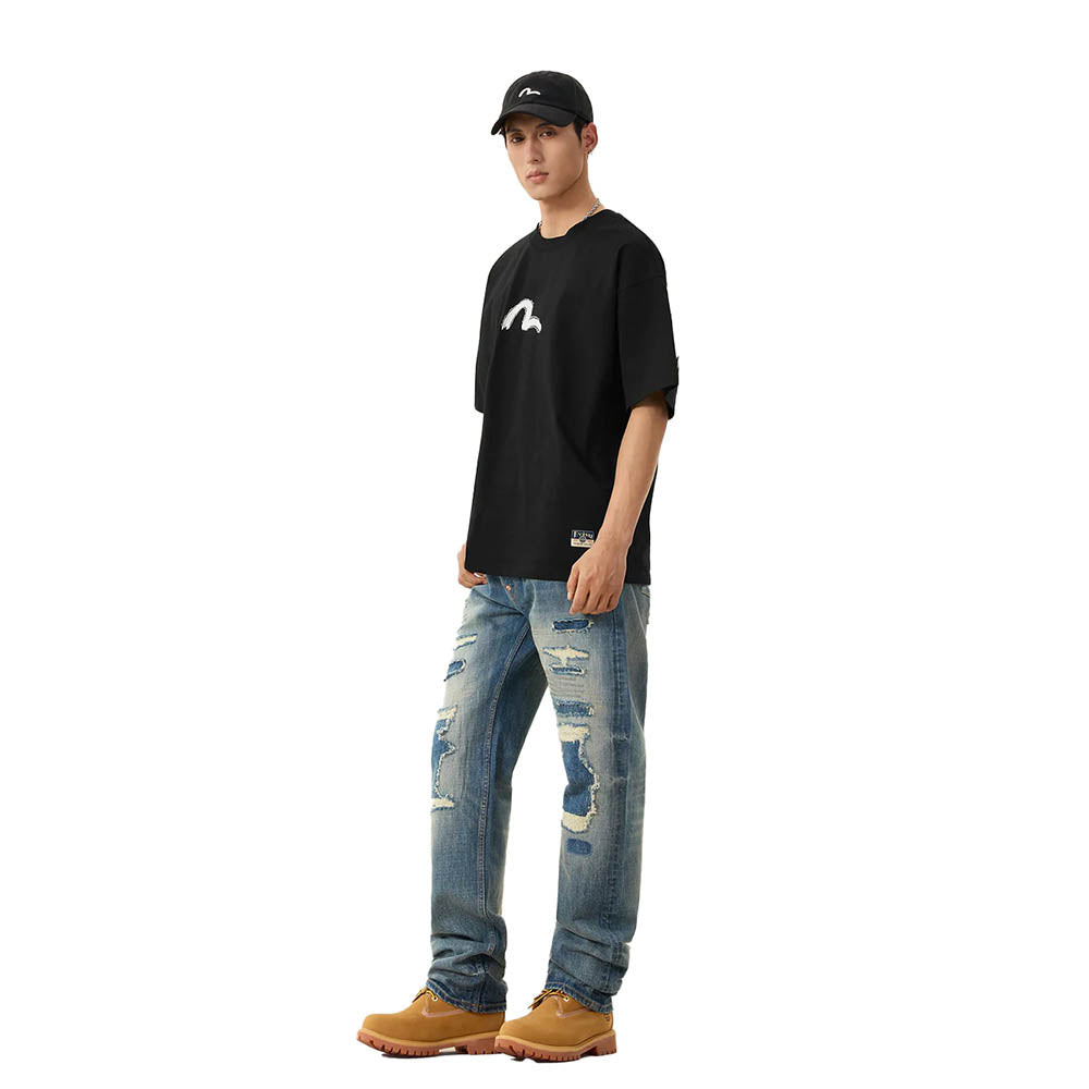 HAND-BRUSHED DAICOCK PRINT T-SHIRT