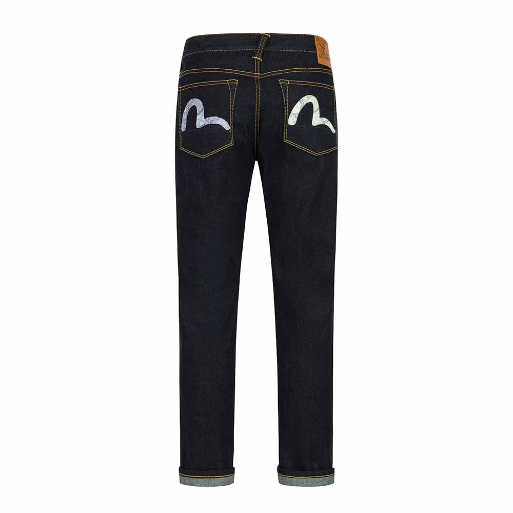 SEAGULL WITH KAMON PRINT POCKETS CARROT FIT JEANS #2017