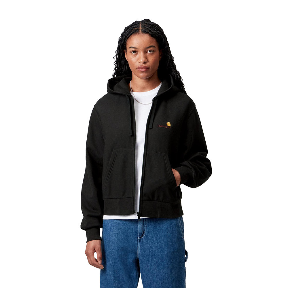 W' HOODED AMERICAN SCRIPT JACKET