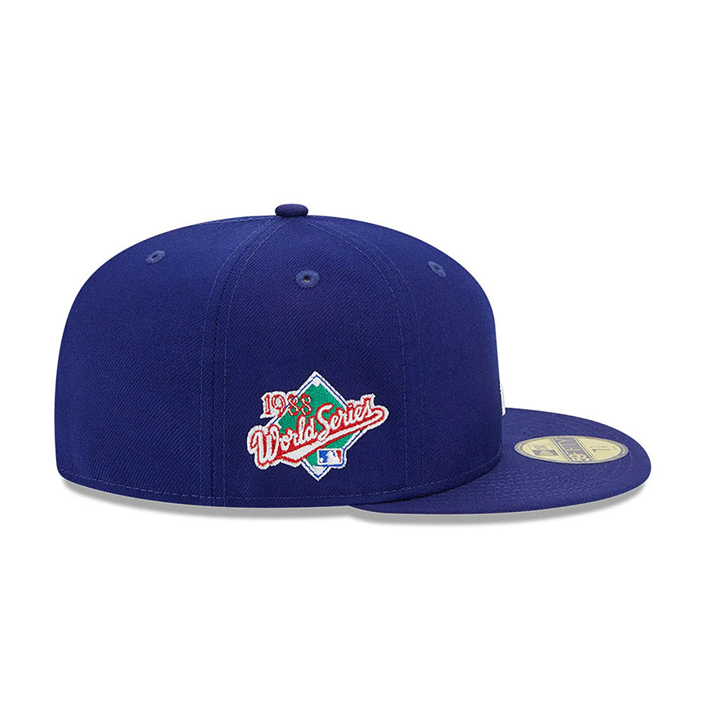 LA DODGERS REVERSE LOGO BLUE 59FIFTY FITTED CAP