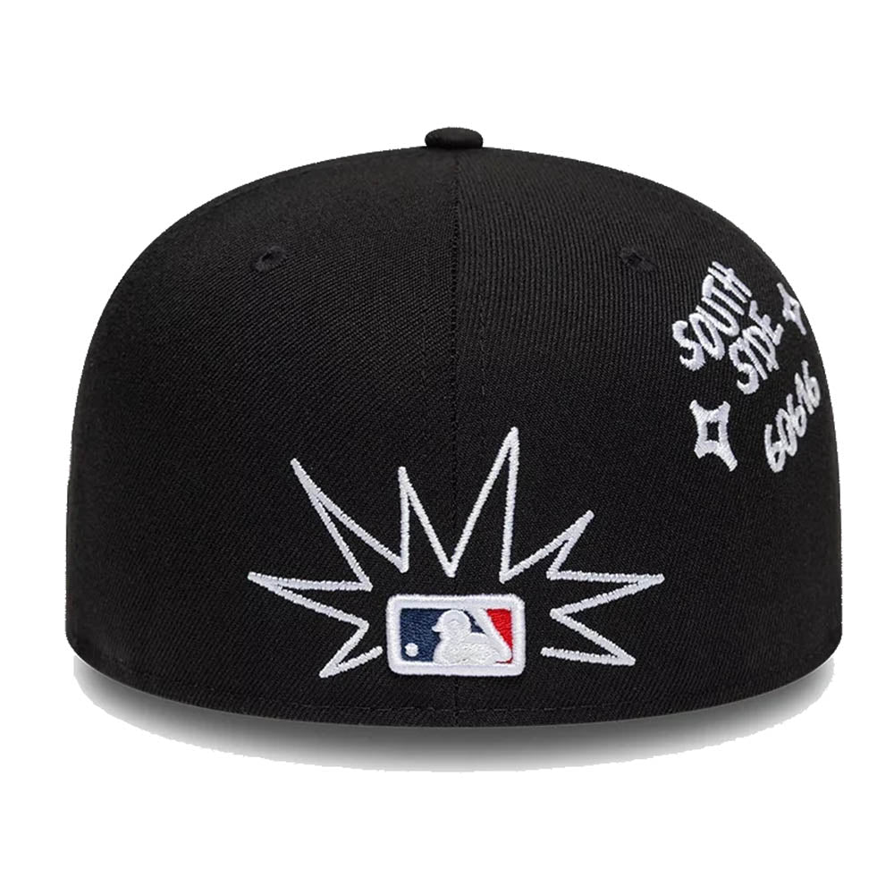 CHICAGO WHITE SOX MLB SCRIBBLE BLACK 59FIFTY CAP