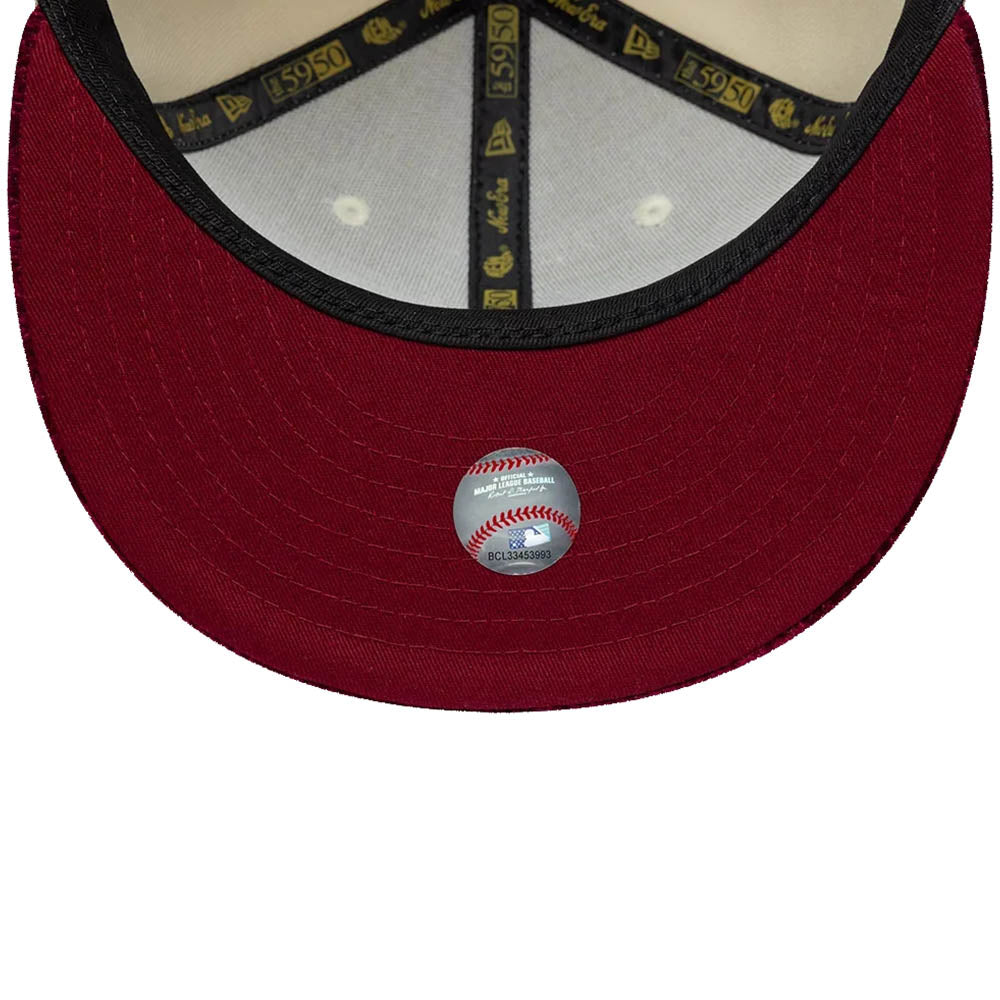LA DODGERS MLB PAISLEY VISOR CREAM 59FIFTY CAP