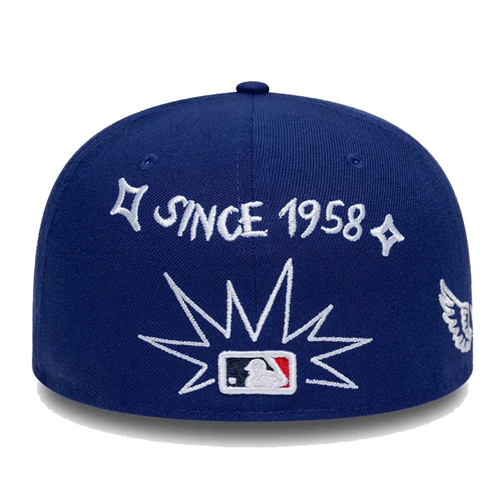 LA DODGERS MLB SCRIBBLE DARK BLUE 59FIFTY CAP