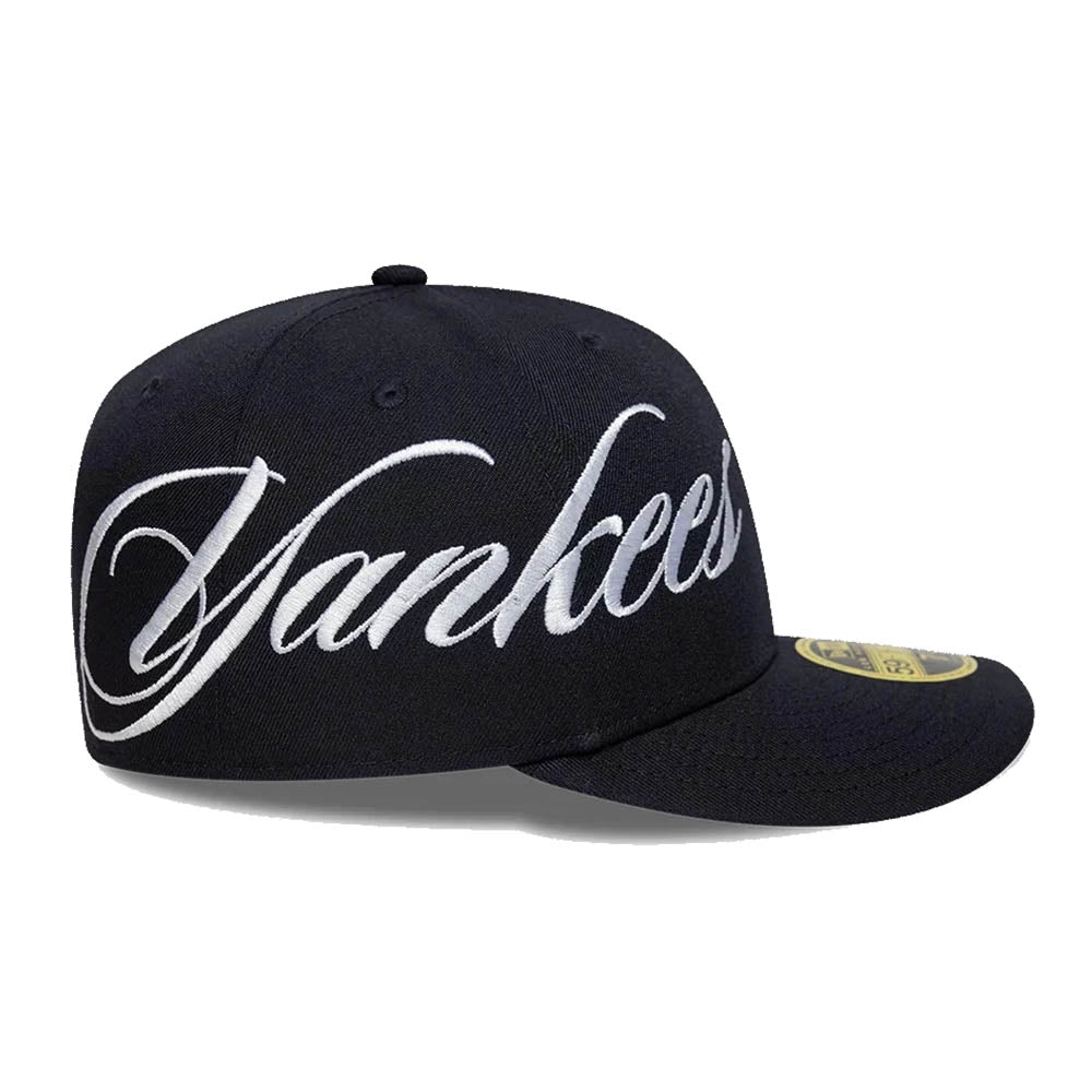 NEW YORK YANKEES MLB SIDE SCRIPT NAVY LOW PROFILE 59FIFTY CAP