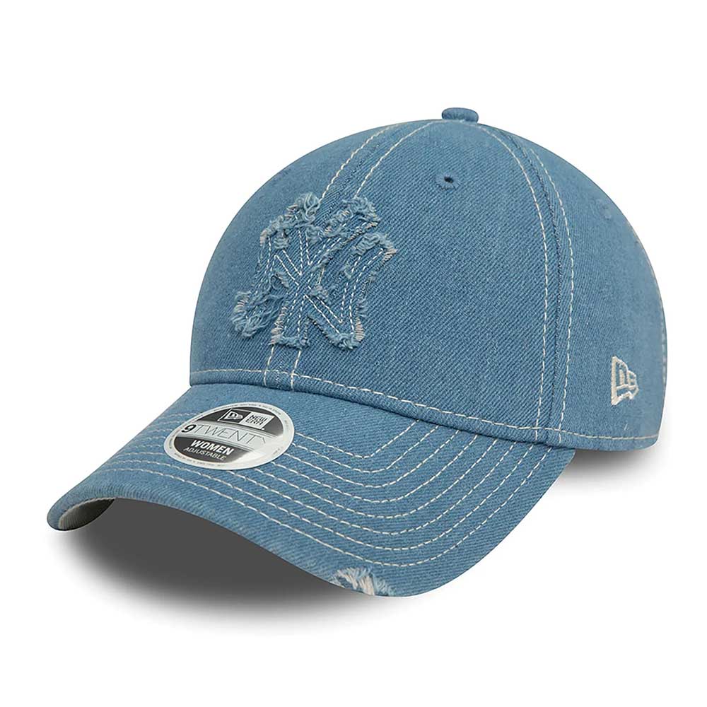 NEW YORK YANKEES DENIM DISTRESSED BLUE 9TWENTY CAP