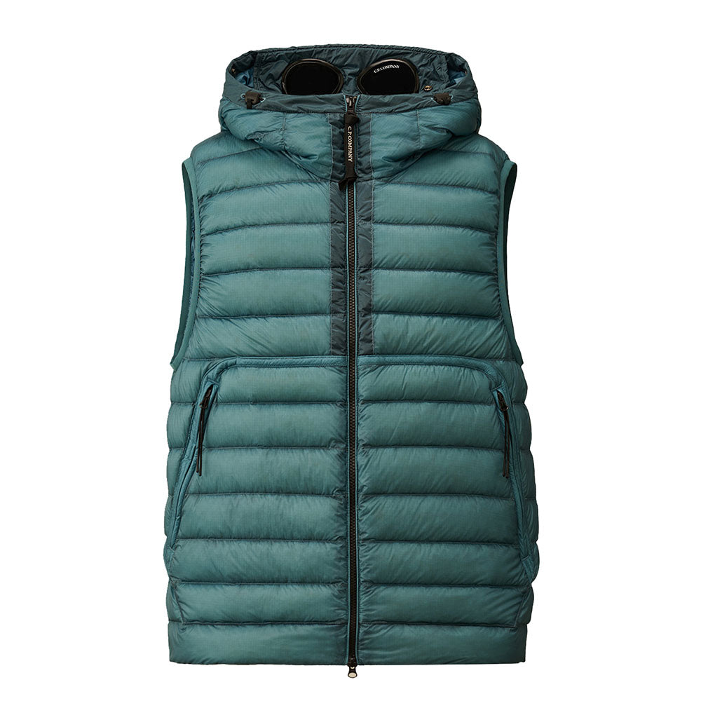D.D. SHELL GOGGLE DOWN GILET LIGHT BLUE
