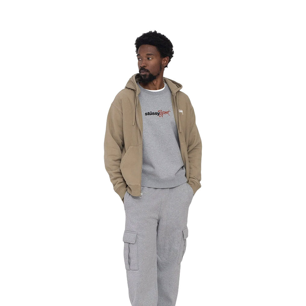 OVERDYED STOCK LOGO CREMALLERA HOOD
