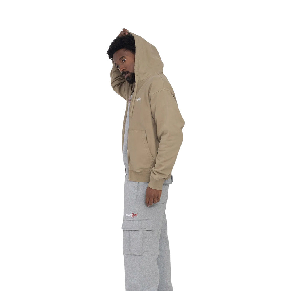 OVERDYED STOCK LOGO CREMALLERA HOOD