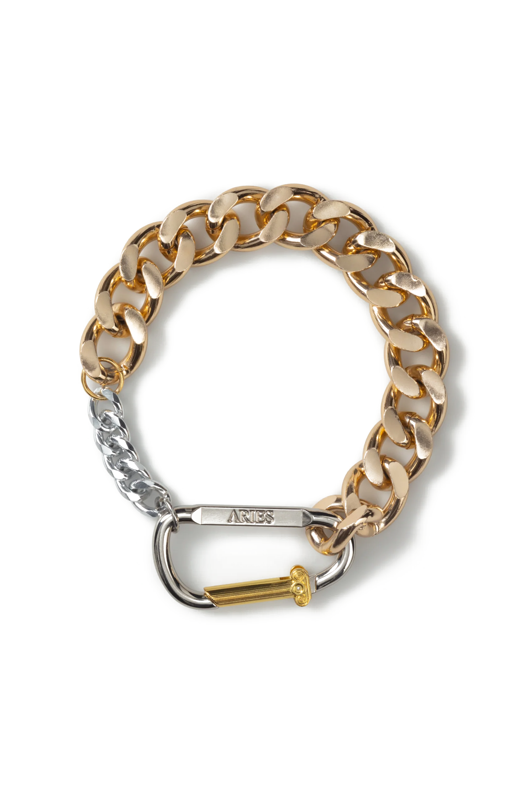 COLUMNA CARABINER GOLD CHUNKY NECKLACE