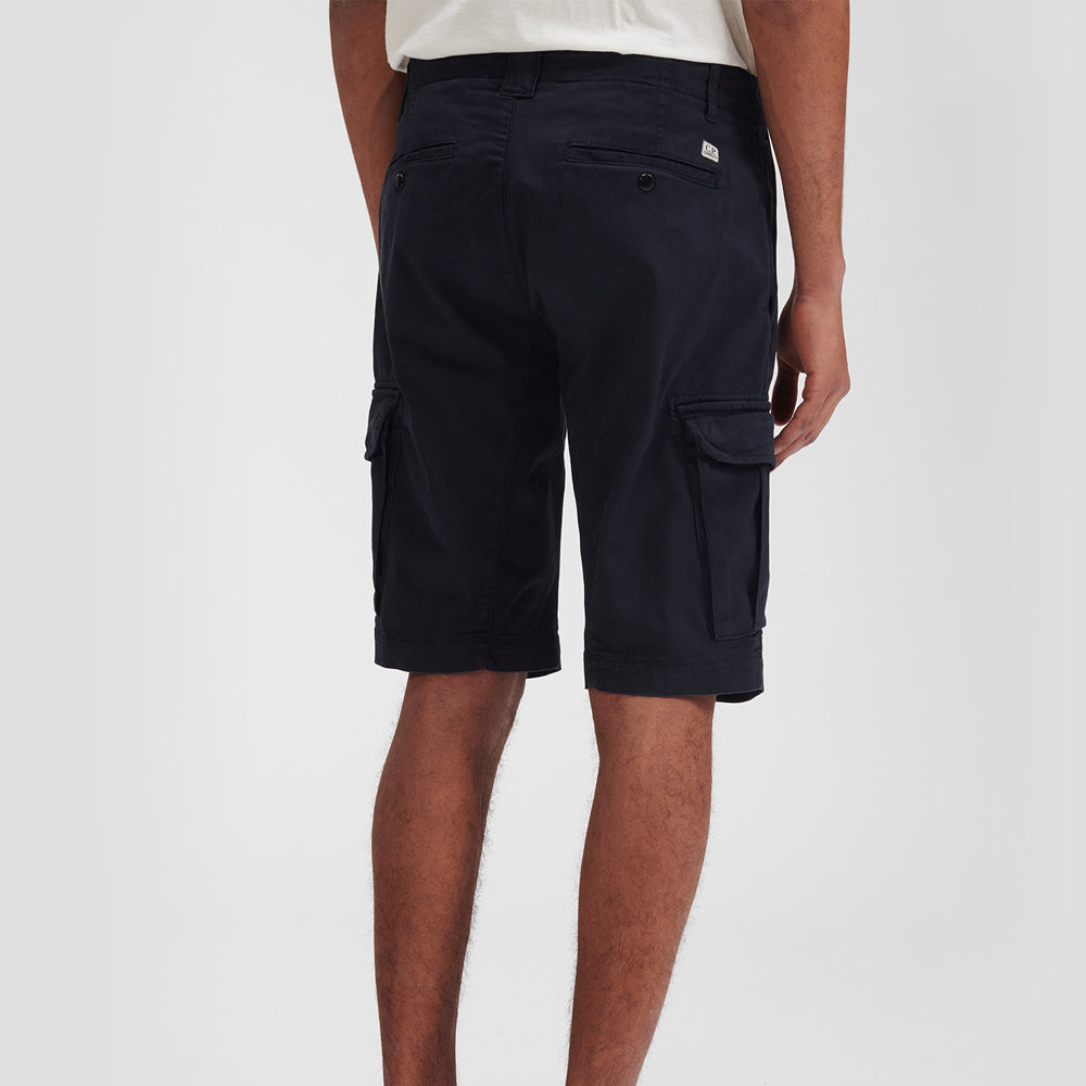 STRETCH SATEEN GARMENT DYED CARGO SHORTS